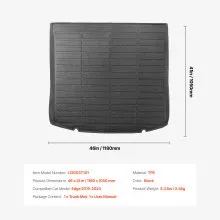 Cargo Mat All Weather Custom Fit for Ford Edge/Edge ST 2015-2024/2020-2024