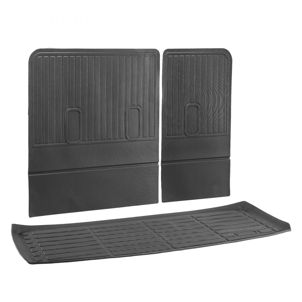 VEVOR Cargo Mats Compatible Chevrolet Tahoe & GMC Yukon 2021-2024, Custom Fit TPE Cargo Liner Set for SUVs, Trunk and Rear Back Seat Protector Replacement, Trunk Mat and Backrest Mats