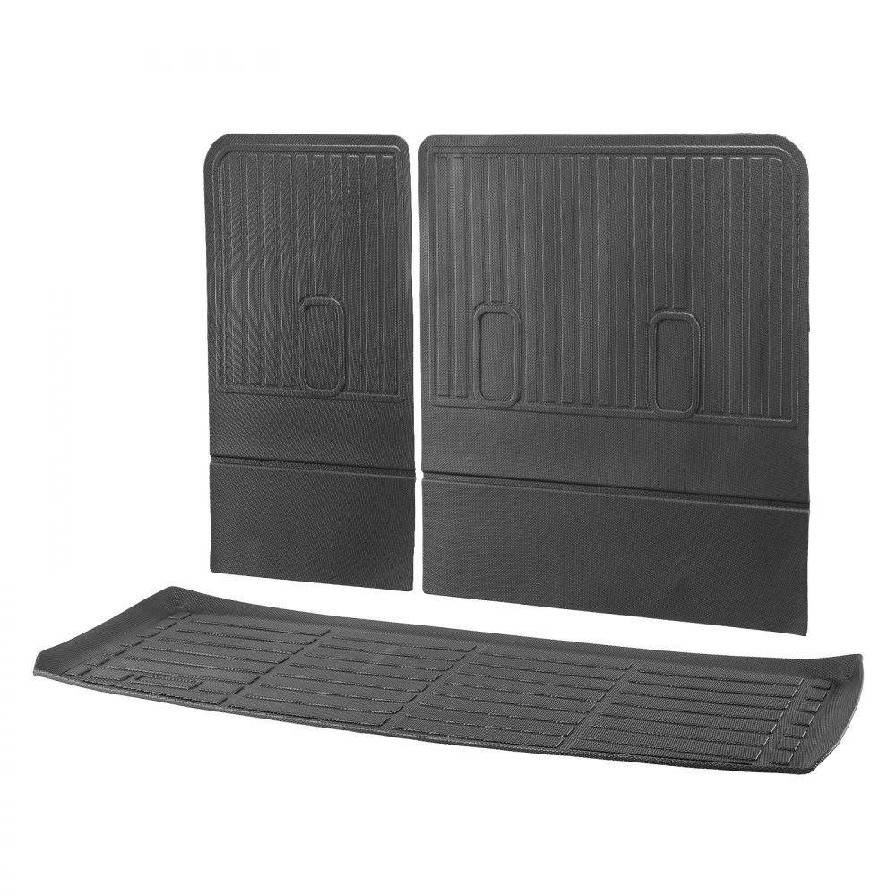 VEVOR Cargo Mats Compatible Chevrolet Tahoe & GMC Yukon 2021-2024, Custom Fit TPE Cargo Liner Set for SUVs, Trunk and Rear Back Seat Protector Replacement, Trunk Mat and Backrest Mats