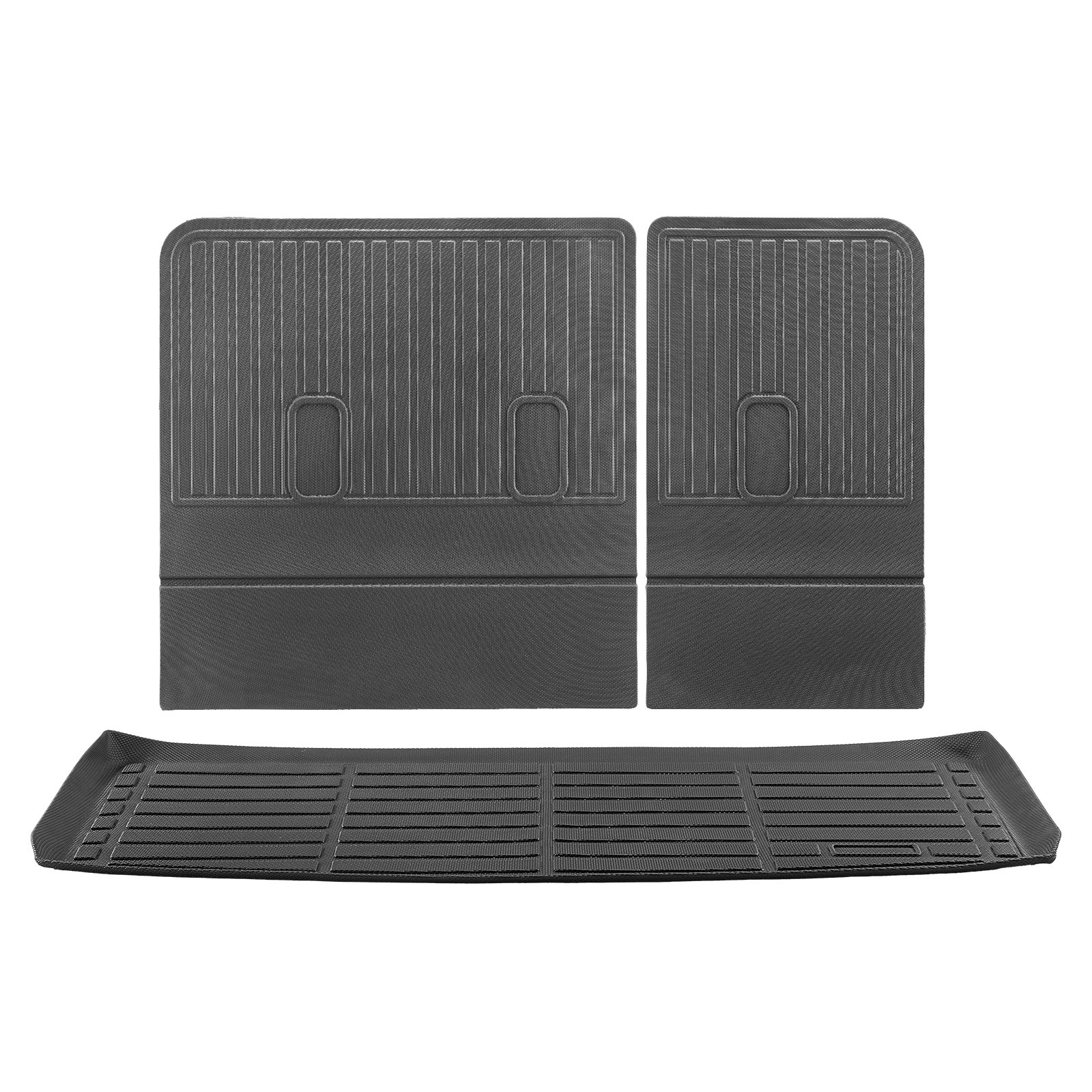 VEVOR Cargo Mats Compatible Chevrolet Tahoe & GMC Yukon 2021-2024, Custom Fit TPE Cargo Liner Set for SUVs, Trunk and Rear Back Seat Protector Replacement, Trunk Mat and Backrest Mats