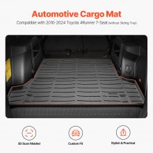 VEVOR Cargo Mat All Weather TPE Custom Fit for Toyota 4Runner 7 Seater 2010-2026