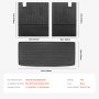 VEVOR Cargo Mats Compatible with 2016-2022 & 2023-2024 Honda Pilot, Custom Fit TPE Cargo Liner Set for SUVs, Trunk and Back Seat Protector Replacement, Black, Trunk Mat and Backrest Mats