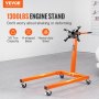 VEVOR Engine Stand, 1300 LBS Rotating Engine Stand with 360 Degree Adjustable Head, Steel Engine Block Stand with Tray, 4-Caster, 4 Adjustable Arms, for Vehicle Maintenance