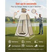VEVOR Pop up Sports Tent 47x47 in Outdoor Clear Bubble Tent Weather Proof Pod