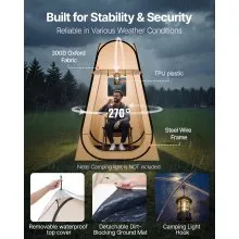 VEVOR Pop up Sports Tent 47x47 in Outdoor Clear Bubble Tent Weather Proof Pod