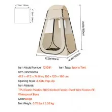 VEVOR Pop up Sports Tent 47x47 in Outdoor Clear Bubble Tent Weather Proof Pod