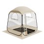 VEVOR Pop up Sports Tent, 1.6x1.6 m Clear Bubble Tent for 2-4 Persons, Waterproof Outdoor Pod with Floor Mat & Top Cover, Garden Igloo Dome Tents Camping Shelter for Events Fishing Cheering
