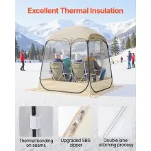 VEVOR Pop up Sports Tent 63x63 in Outdoor Clear Bubble Tent Weather Proof Pod