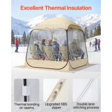 VEVOR Pop up Sports Tent 72x72 in Outdoor Clear Bubble Tent Weather Proof Pod
