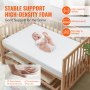 VEVOR Crib Mattress, Two-sided Breathable Toddler Mattress of Memory Foam, Baby Mattress for Infant and Toddler with 2 Waterproof Covers for Replacement, Removable and Washable, 24x38x3.1 inch