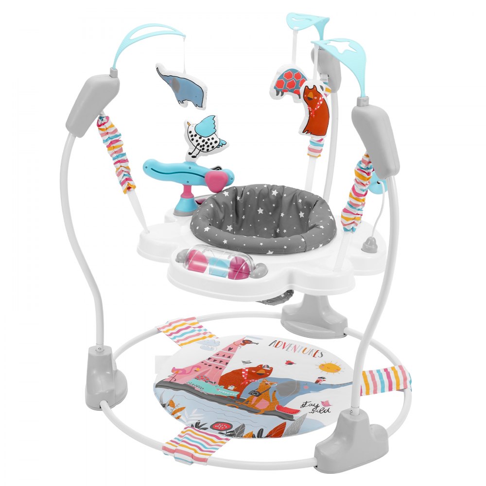 VEVOR Baby Bouncer Activity Center Baby Jumper Jumperoo med Toys Music Lights