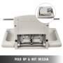 VEVOR baby changing table with fold-up and out design, showcasing back view mechanism.