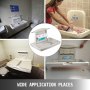 VEVOR baby changing table in various restroom settings for ease of baby care.