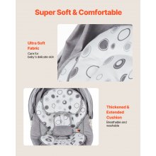 Baby Swing for Infants Rocker 3 Speeds 3 Seat Positions Remote Control Bluetooth