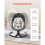 Baby Swing for Infants 5 Speeds 3 Seat Positions Remote Control Bluetooth 2 Toys