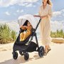 VEVOR Travel System Stroller with Infant Bassinet, 2-in-1 Baby Cradle Stroller Combo, Reversible Seat, Easy One-button Folding, EVA Tires with Brake Aluminum Stroller Carseat Combo Set (White)
