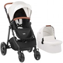 VEVOR Stroller Travel System With Bassinet Playard Baby Combo Set 2-in-1 White