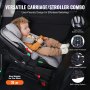 VEVOR Stroller Travel System With Car Seat Playard Baby Combo Dark Gray&Black