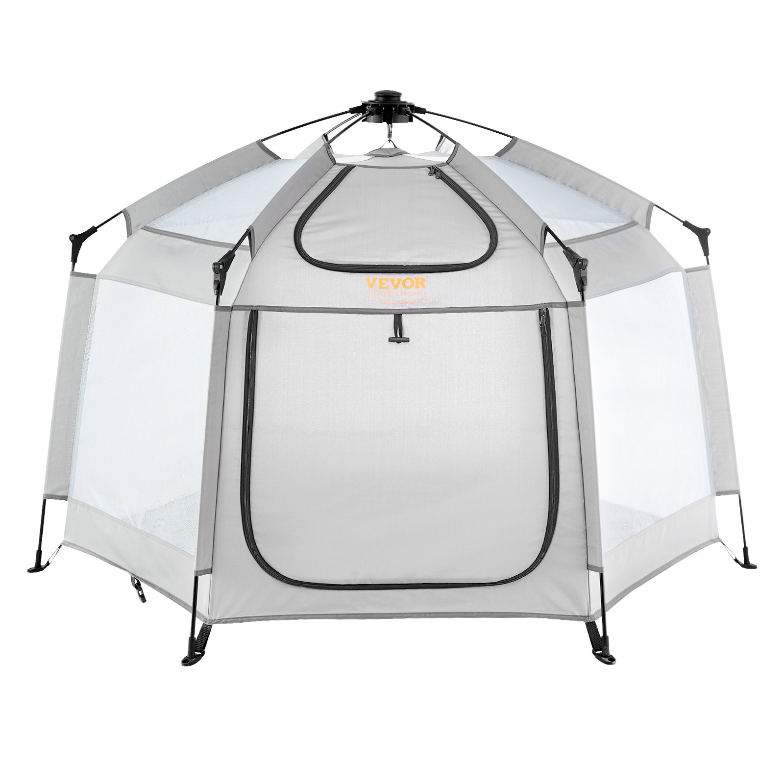 VEVOR Baby Playpen with Canopy, 59.8"x59.8" Indoor/Outdoor Portable Playpen for Babies and Toddlers, Lightweight & Foldable, Pop Up Toddler Play Yard with 3 Sun-Shades, Travel Bag for Beach Home Park