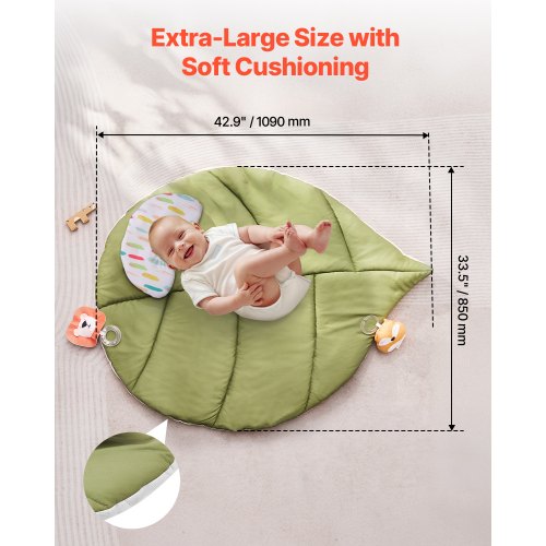 Tapis D'éveil Bébé Avec 5 Jouets Sensoriels - Canard Musical Lumineux - Développement Moteur 0-18 Mois - VEVOR - 3