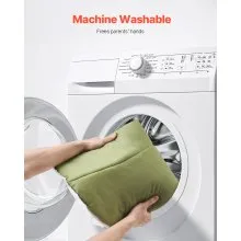 VEVOR Baby Play Gym Mat, Baby Activity Mat with 6 Sensory Toys, Oversize Leaf-Shaped Tummy Time Mat for 0-18 Months Newborn Infant, Baby Essential Gift for Motor Skills & Early Cognitive Development