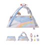 Baby Play Gym Mat Tummy Time Activity Mat with 6 Sensory Toys 35.0" x 35.0"