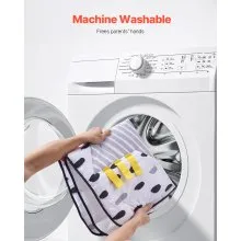 VEVOR Baby Play Gym Mat, Tummy Time Mat with 6 Sensory Toys, Baby Activity Mat with 2 Touch Balls & Soft Fabric for Sensory & Motor Skill Development, Baby Essential Gift for 0-18 Month Newborn Infant