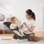 VEVOR Baby Bouncer, Folding Bouncer Seat for Babies 0-9 Months, Newborn Bouncer Chair with 2 Reclining Angles & 3-Point Harness, Portable Infant Rocker with Carrying Bag for Indoor Outdoor, Dark Gray