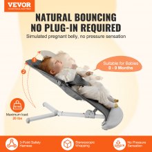 VEVOR Baby Bouncer Folding Bouncer Seat Stol för spädbarn med 2 lutningsvinklar