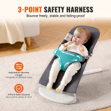 VEVOR Baby Bouncer Folding Bouncer Seat Stol för spädbarn med 2 lutningsvinklar