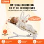 VEVOR Baby Bouncer Skládací židle Bouncer pro děti 0-9 měsíců s hrazdičkou