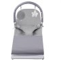 VEVOR Baby Bouncer, Folding Bouncer Seat for Babies 0-9 Months, Newborn Bouncer Chair with 2 Reclining Angles & Rotatable Toy Bar, Portable Infant Rocker with Travel Bag for Indoor Outdoor, Light Gray