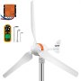 VEVOR Wind Turbine Generator, 12V/AC Wind Turbine Kit, 400W Wind Power Generator with MPPT Controller 3 Blades Auto Adjust Windward Direction Suitable for Terrace, Marine, Motor Home, Chalet, Boat