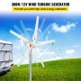 VEVOR Wind Turbine Generator, 12V/AC Wind Turbine Kit, 300W Wind Power Generator With MPPT Controller 5 Blades Auto Adjust Windward Direction Suitable for Terrace, Marine, Motor Home, Chalet, Boat