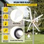 VEVOR Wind Turbine Generator, 12V/AC Wind Turbine Kit, 300W Wind Power Generator With MPPT Controller 5 Blades Auto Adjust Windward Direction Suitable for Terrace, Marine, Motor Home, Chalet, Boat