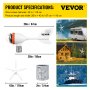 VEVOR Wind Turbine Generator, 12V/AC Wind Turbine Kit, 300W Wind Power Generator With MPPT Controller 5 Blades Auto Adjust Windward Direction Suitable for Terrace, Marine, Motor Home, Chalet, Boat