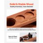 VEVOR Espresso Tamping Station, Sapele Wood, 8-in-1 Multifunctional Tamping Station with Detachable Slot, Easy to Clean Espresso Knock Box with Non-Slip Base, Fits for 51-58 mm Handles