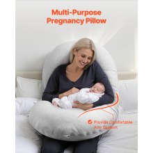 Pregnancy Pillow C-Shaped Full Body Maternity Pillow Ultra-Soft and Breathable