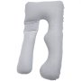 Almohada de embarazo VEVOR, almohada de maternidad de cuerpo completo en forma de U para embarazadas, almohadas de apoyo suaves y transpirables con funda extraíble y lavable, perfecta para aliviar la espalda, el abdomen, la cadera y las piernas.