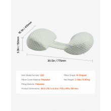 Pregnancy Wedge Pillow W-Shaped Pregnant Maternity Pillow Soft and Breathable