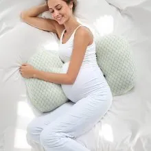 VEVOR Pregnancy Wedge Pillow W Shape Pregnant Maternity Pillow Soft & Breathable