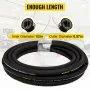 VEVOR Hydraulic Hose 1/2 inch x 100 ft, Coiled Hydraulic Hose 4000 PSI, Rubber Hydraulic Hose with 2 High-Tensile Steel Wire Braid, Bulk Hydraulic Hose -20℃ to 140℃, Hydraulic Oil Flexible Hose