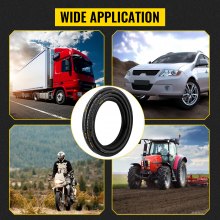 VEVOR Hydraulic Hose 1/4 inch x 50 ft, Coiled Hydraulic Hose 5800 PSI, Rubber Hydraulic Hose with 2 High-Tensile Steel Wire Braid, Bulk Hydraulic Hose -20°C to 140°C, Hydraulic Oil Flexible Hose