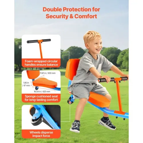 VEVOR Kids Seesaw, 300 lbs Load Capacity, Sit and Spin Teeter