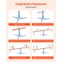 VEVOR Kids Seesaw, 45.4 kg Load Capacity per Seat, Sit and Spin Teeter Totter with 3-prong Support Legs, Kids Outdoor Playground Equipment, Swiveling 360 Degrees Rotating for Children Aged 3+