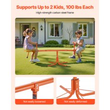 VEVOR Kids Seesaw 100 lbs Capacity Swiveling 360 Degrees Rotating Teeter Totter