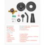 VEVOR Tub and Shower Faucet Set, Complete with 127 mm Rainfall Shower Head and Bathtub Spout, 8-Setting Adjustable Spray, Single-Handle Tub Trim Kit with Brass Pressure Balancing Valve, Matte Black