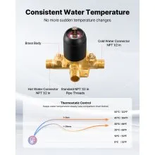 VEVOR Tub and Shower Faucet Set, Complete with 5-Inch Rainfall Shower Head and Bathtub Spout, 8-Setting Adjustable Spray, Single-Handle Tub Trim Kit with Brass Pressure Balancing Valve, Matte Black