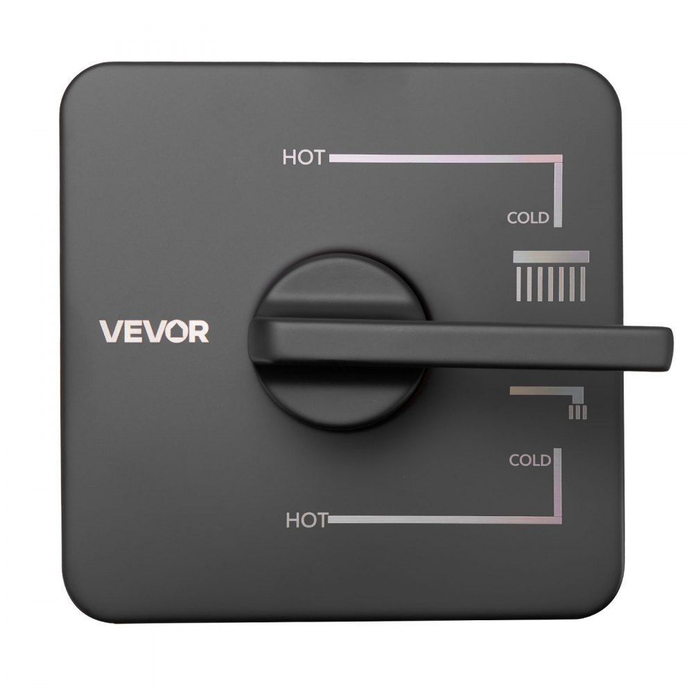 VEVOR Tub and Shower Faucet Set, Complete with 153 mm Rainfall Shower Head and Bathtub Spout, Single-Spray Single-Handle Tub Trim Kit with 304 Stainless Steel Valve Trim for Bathrooms, Matte Black