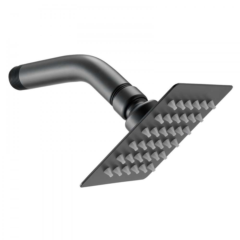 VEVOR Tub and Shower Faucet Set, Complete with 101.6 mm Rainfall Shower Head and Bathtub Spout, Single-Spray Single-Handle Tub Trim Kit with 304 Stainless Steel Valve Trim for Bathrooms, Matte Black